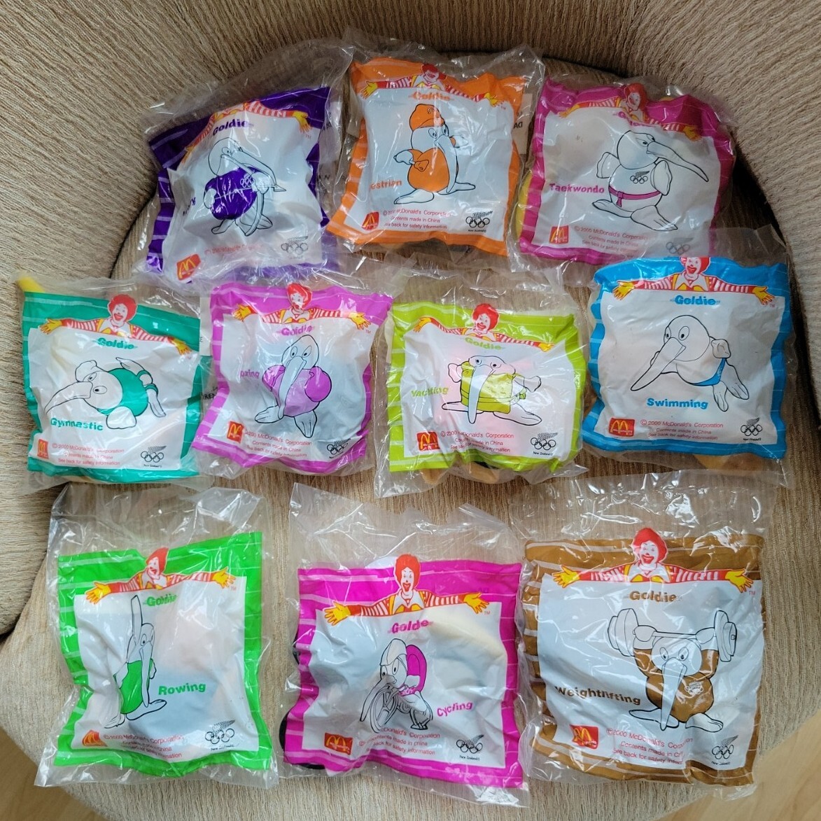 2000 Goldie Olympics New Zealand McDonalds Plush Kiwi Bird