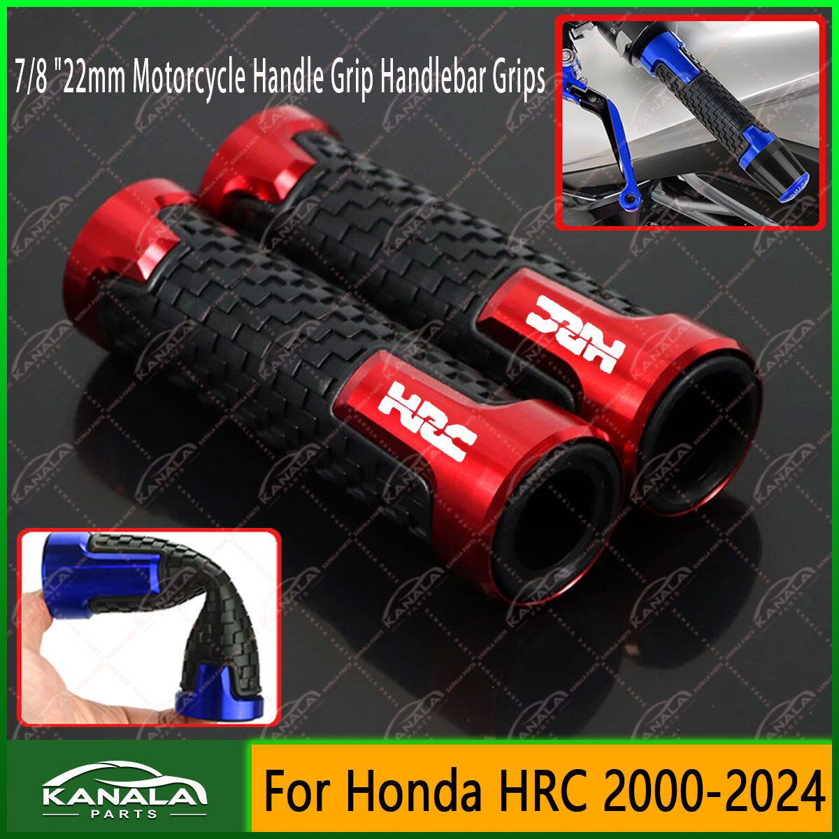 LOGO HRC New Accessories Handlebar Handle Hand Grips For Honda HRC 2000-2024