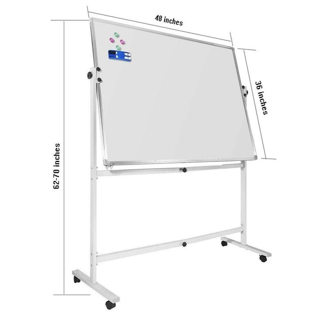 Whiteboard Magnetic Dry Erase Board 47 X 35 Double Sided With Stand 149 New