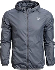 Vortex Optics Men's L Storm Silencer Full Zip Rain Breaker Jacket Gray
