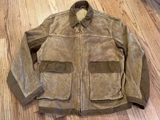 Timberland Boot Co Suede Leather & Canvas Barn Chore Jacket Size XL Heavyweight