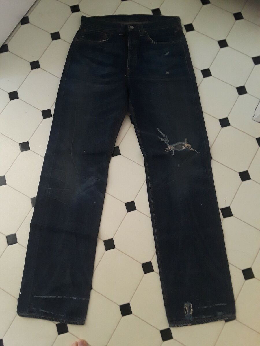 LEVI LVC 501 VINTAGE 1937 BUCKLEBACK BIG E RED LINE SELVEDGE