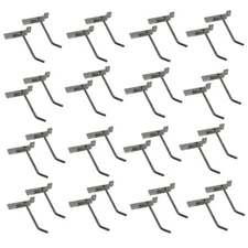 4" Slatwall Hook Panel Display Hooks, 1/4" Thickness Metal, Chrome - PACK 24