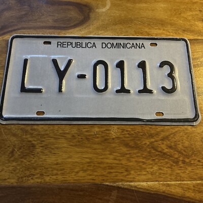 Republica Dominicana Nummernschild Schild LY-0113 Rar Vintage 
