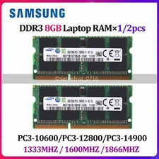 Samsung DDR3 8GB 16GB(2×8GB) 1333 1600 1866 MHz 1.5V SO-DIMM Laptop Memory RAM