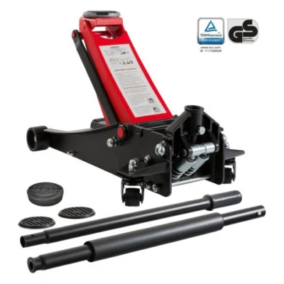 AREBOS 3t Hydraulischer Rangierwagenheber Wagenheber Autoheber mit Gummiauflagen - Bild 1 von 4