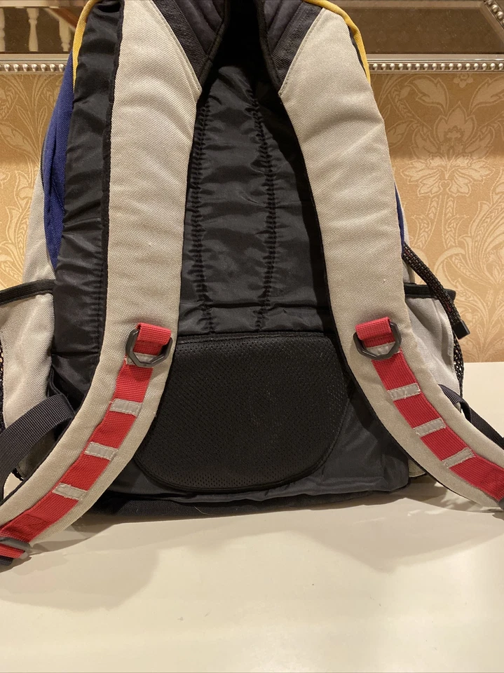 Lands’ End 男孩蓝色/灰色/黄色背包 — 第 3/4 张图片