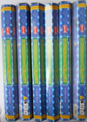 6 Packg. á 20 Stück RÄUCHERSTÄBCHEN incense HEM Weihrauch Myrrhe Frankincense