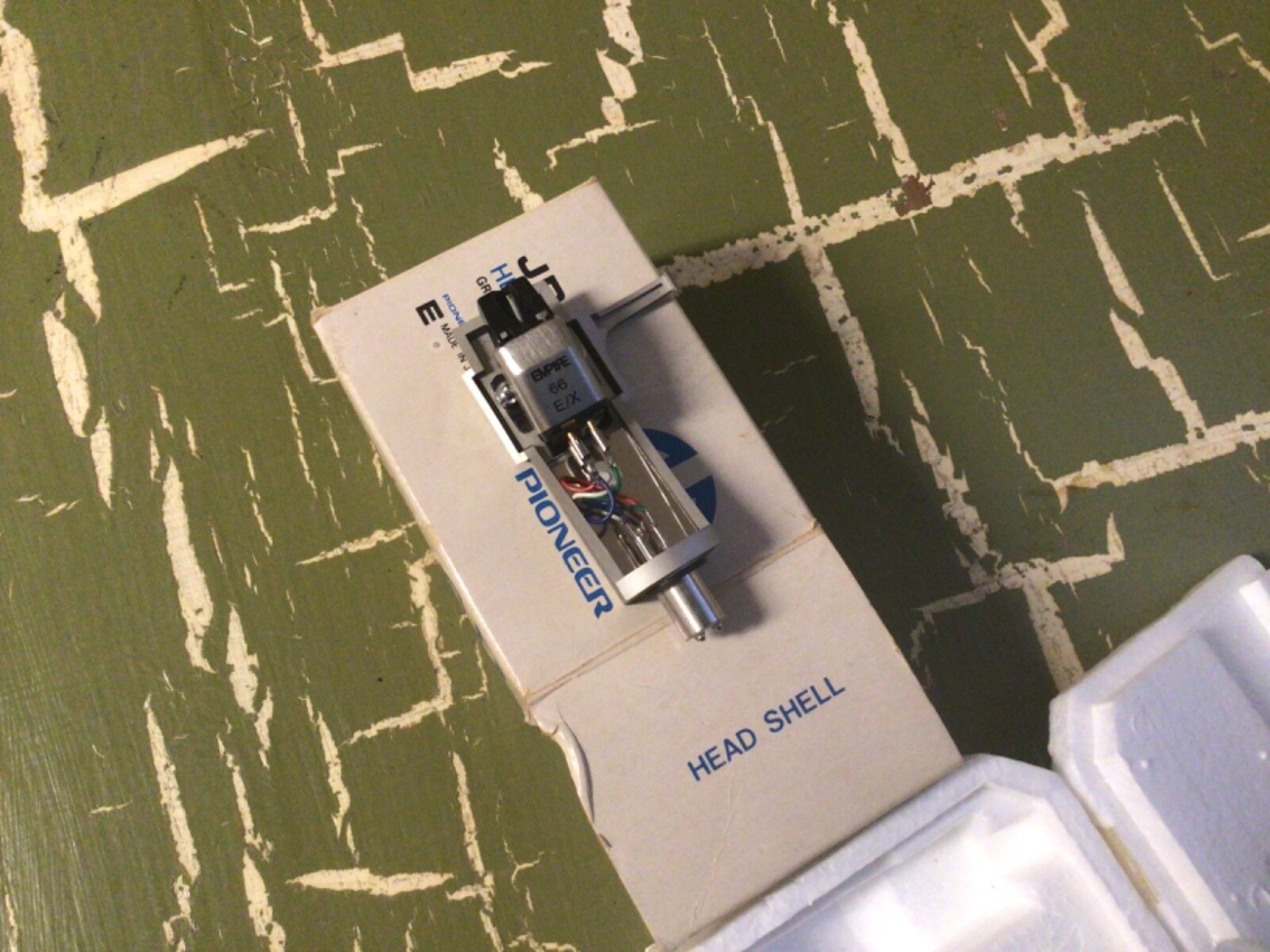 PIONEER JP504 Headshell with Box and Empire 66 E/X Cartridge in VG