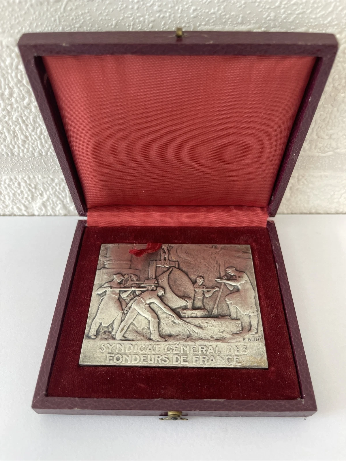 Plaque Medaille Bronze Syndicat Général Des Fondeurs De France