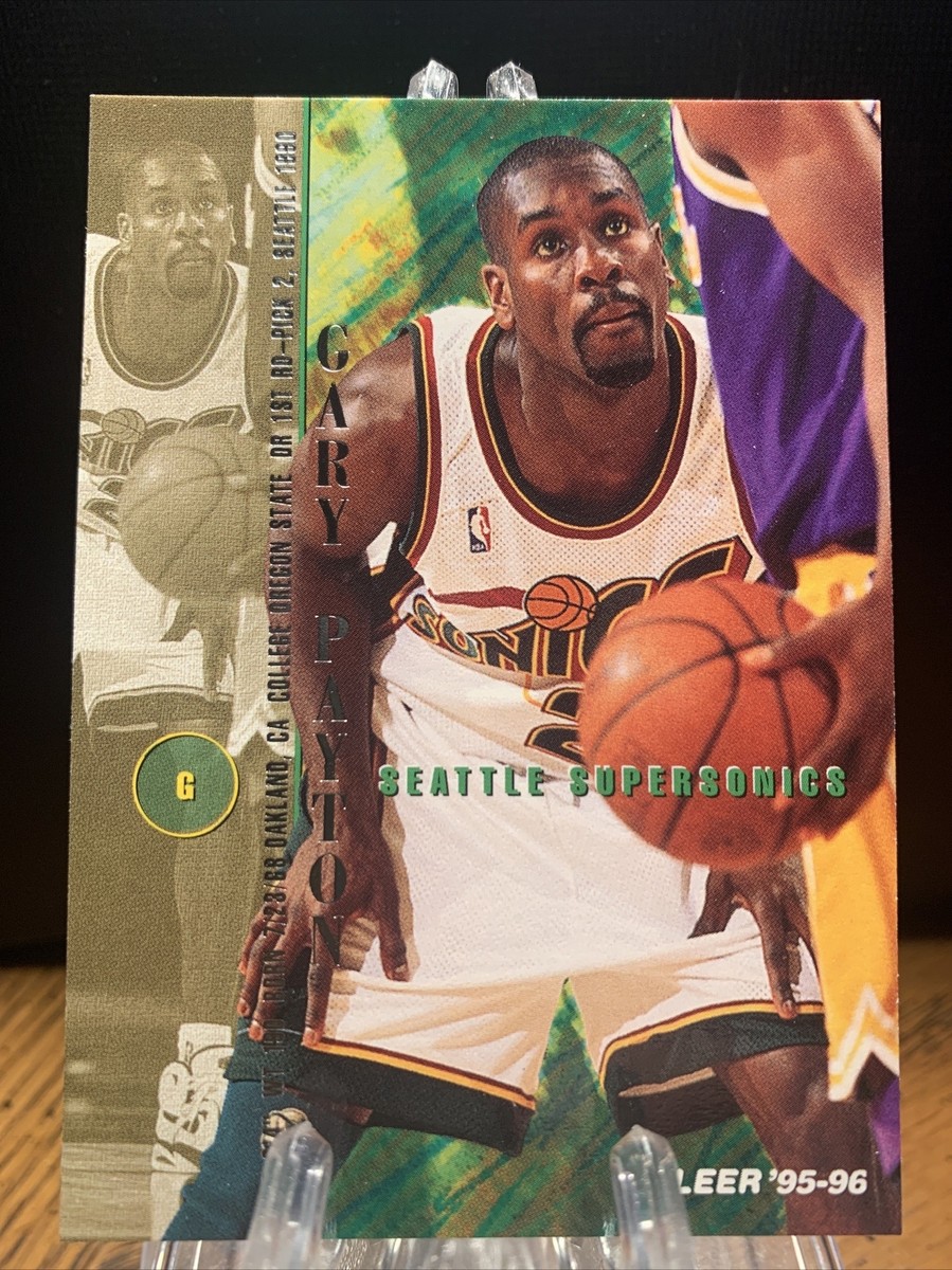 1995-96 Fleer Seattle Supersonics Basketball Card #255 Gary Payton