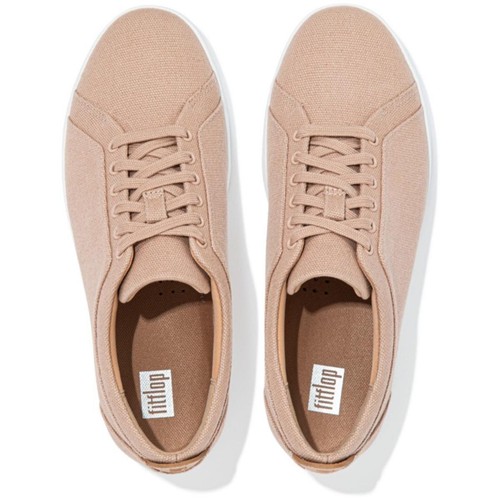 Fit Flop Rally Canvas Trainers UK 8 9 Beige Athletic Shoes | eBay