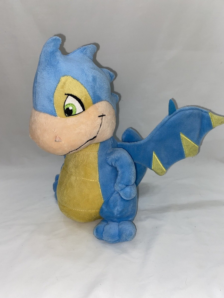 2008 Neopets Blue Scorchio Plush Dragon Stuffed Animal Plushie Toy