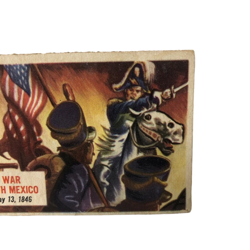 VTG 1954 Topps Scoops # 78 War With Mexico Card Taylor Manifest Destiny - Image 3 of 4