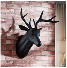 XXL Hirschgeweih Hirschkopf Wand Deko Jagd Geweih Skulptur Wand Dekoration