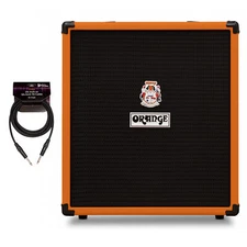 Orange Amps Crush Bass 50 1x12 in Combo Amp Cable Bundle (Orange)