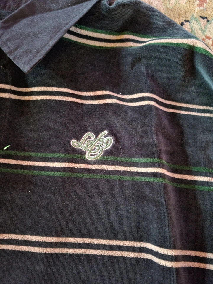 Lote De Colección 29 Camisas Verdes Rayas Terciopelo Cuello Manga Larga 3/4 Botones Talla 2XL Foto 2 de 4