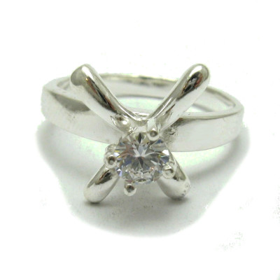 Sterling Silver Ring Solid 925 With 5mm Cubic Zirconia Perfect Quality Empress