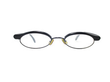 JEAN LAFONT Paris SYSTEME 100 Eyeglasses Black Oval Cat Eye Frame 49mm