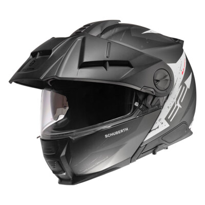 SCHUBERTH E2 EXPLORER ANTHRACITE BLACK WHITE MODULAR HELMET