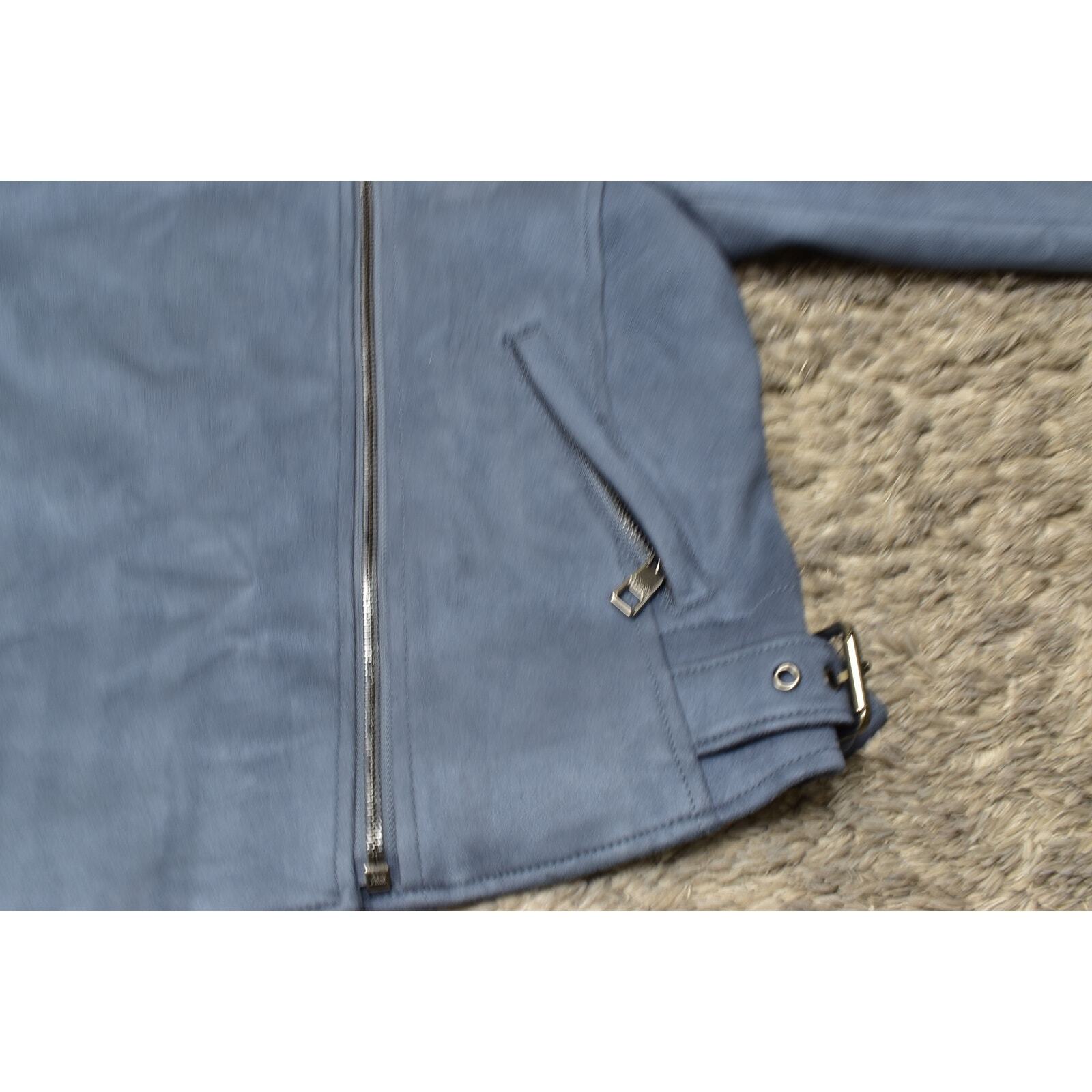 Banana Republic Blue Basic Jacket Crop Microfiber… - image 6