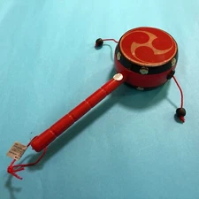 Den Den Daiko Japanese Traditional Toy Drum for Caress Baby Kyoto Japan