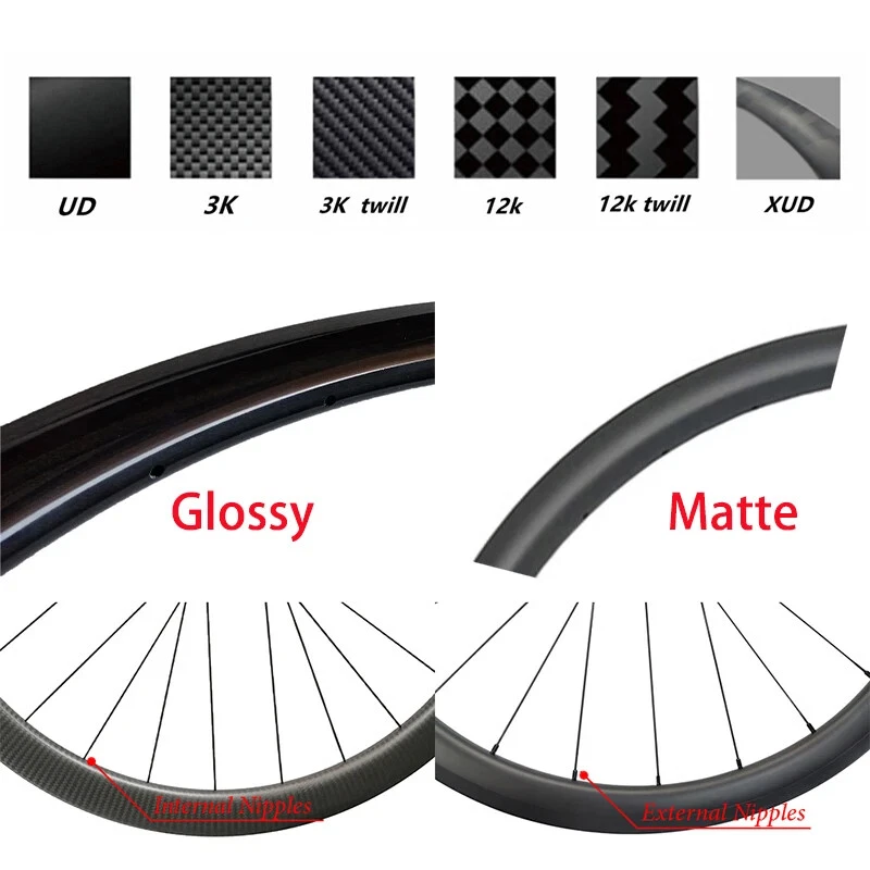 29er MTB XC AM 30/34/36/40X30mm Carbon Rims Clincher Tubeless 24 28 32 36 Hole - Image 4 of 4