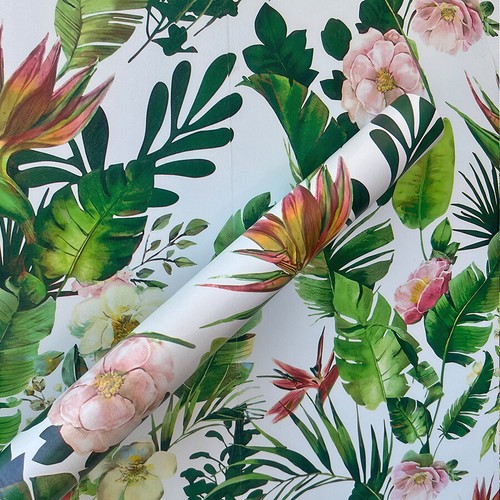 45*300cm Jungle Leaves Leaf Botanical Wallpaper Greenery Flowers Decoration NEW - Picture 6 of 11