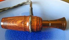 Handmade custom Duck Call with cocobolo wood and ECHO timber single reed bourbon