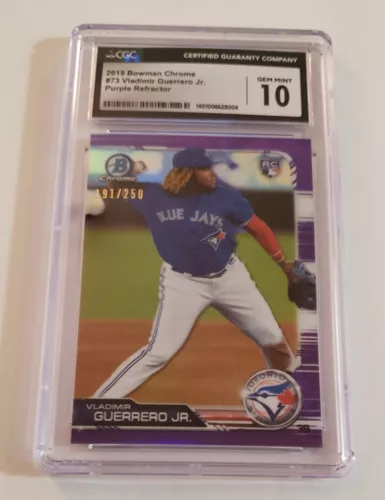 Vladimir Guerrero Jr. 2019 Bowman Chrome PURPLE REFRACTOR 191/250 CGC GEM 10