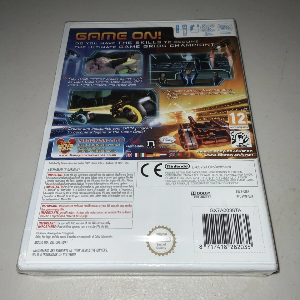 Tron: Evolution Battle Grids Nintendo WII Video Game Original New & Sealed - Image 2 of 2
