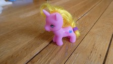 MINI PLASTIC PINK UNICORN PONY FIGURE 8CM TALL FULL FEATURES LONG MANE TOYS