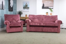 Duresta | Waldorf | Sofa + Armchair | Eton Velvet – Grape Fabric | RRP £6069