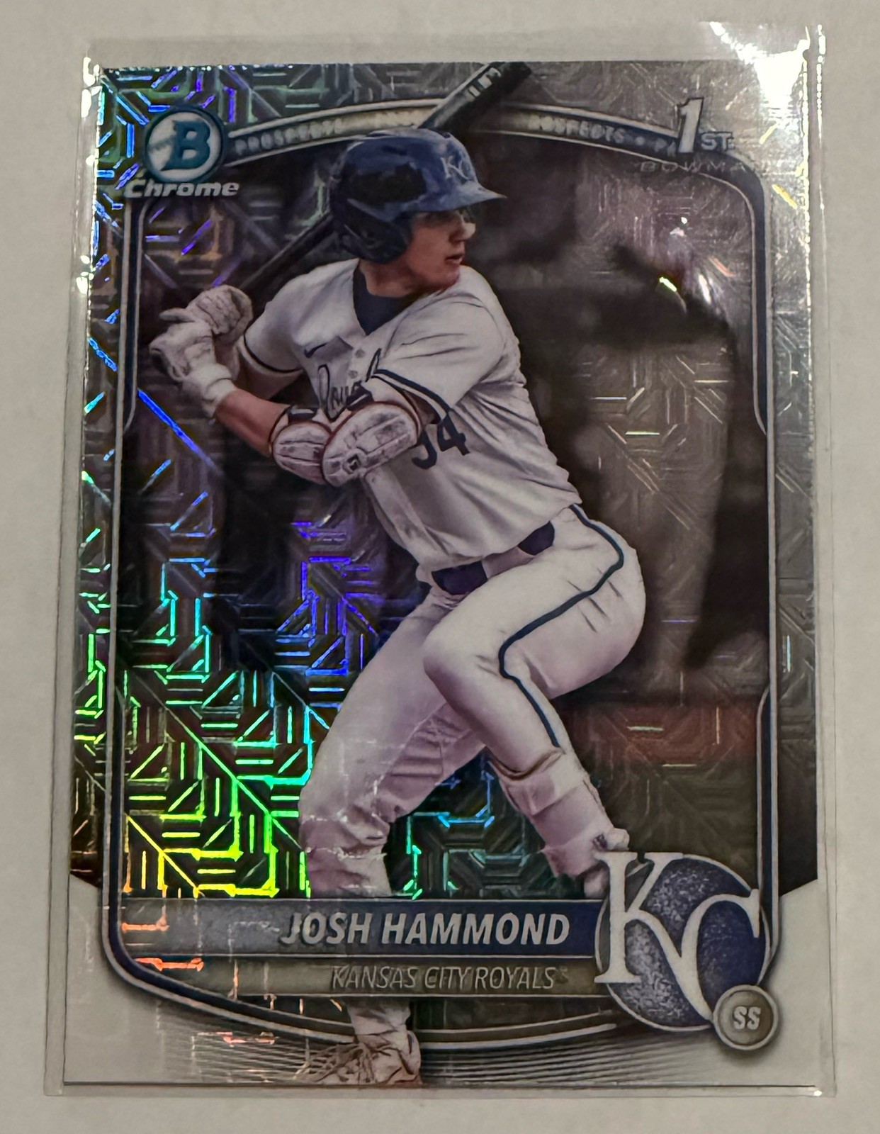A355 - 2025 Bowman Draft #BDC-185 Josh Hammond Chrome Mojo Refractor (1st)