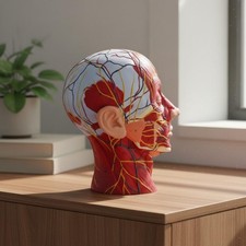 Superficial Neurovascular Model Detailed Head Nerve Vessel Model