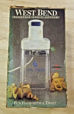 Vintage West Bend 41004 Electric Curly Fry Cutter USA in box w/ instructions