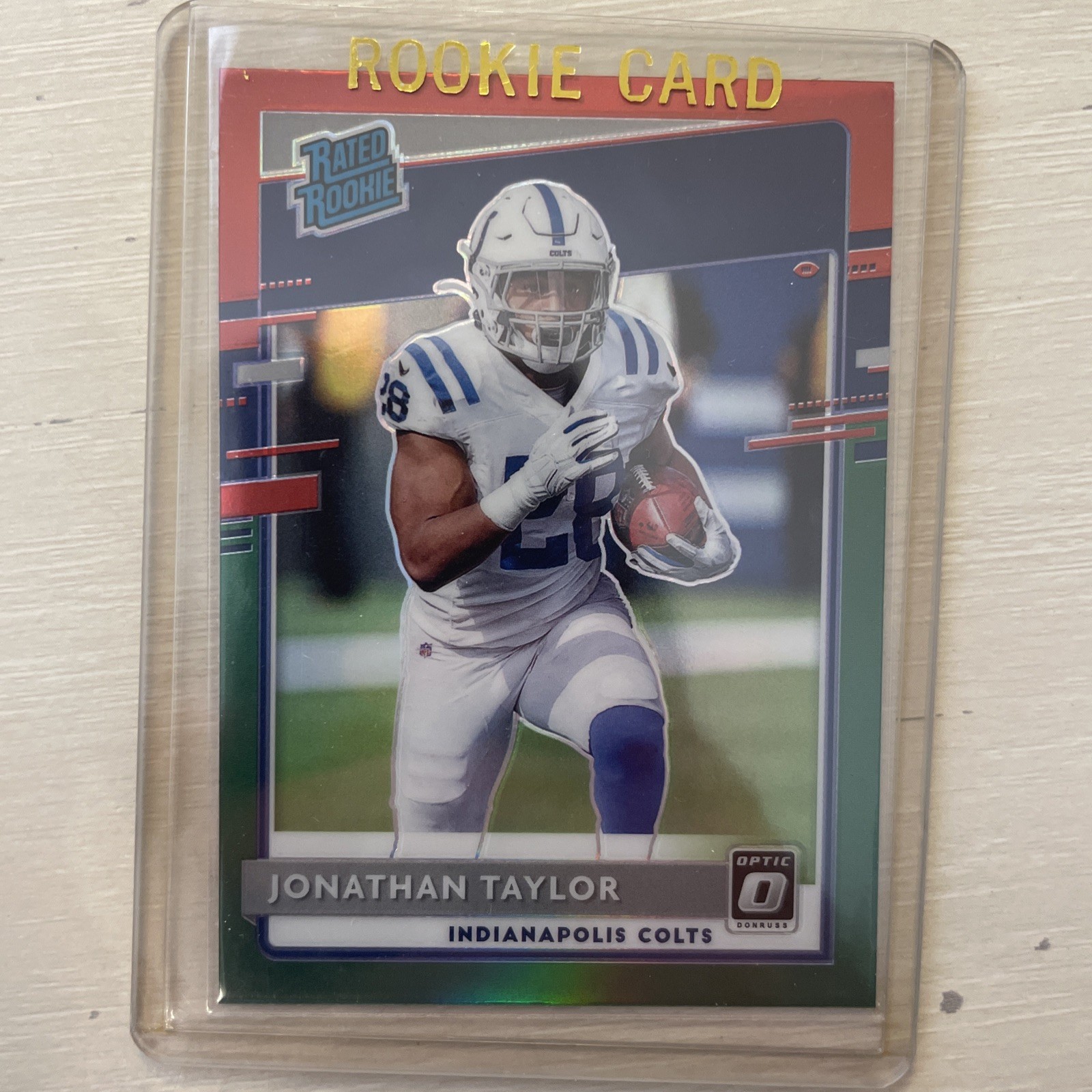 2020 Donruss Optic Preview Rated Rookie Jonathan Taylor #P-317 Red Green Prizm