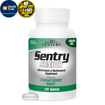21st Century Sentry Senior Tablets, 125-Count 125 Count (Pack of 1), No Color