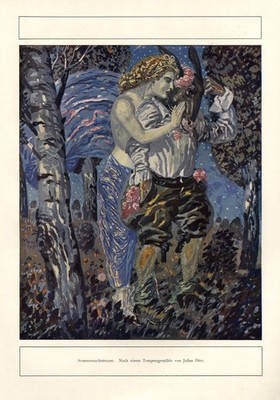 Sommernachtstraum XL Kunstdruck 1912 von Julius Diez Elfe liebt Esel Shakespeare