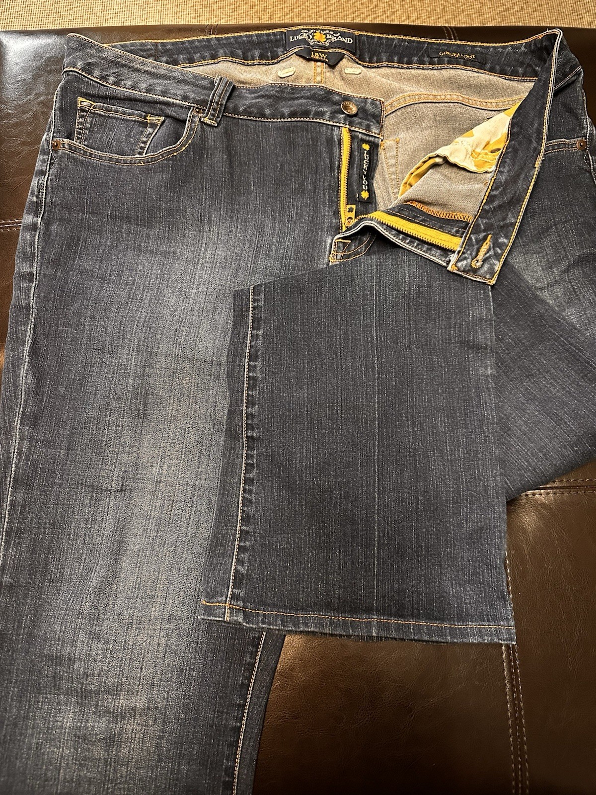 Lucky Brand Women's Plus Dark Blue Denim Jeans