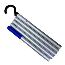 Crochet de piscine pliable 5 sections en aluminium pour entretien robotique faci