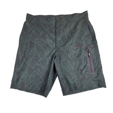 Mack Weldon Mens Board Shorts Green Palm Leaf Tropical Print Size 31/ 32