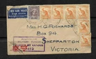 Australia WW2 Military mail cover. Army post office NO 01203.Censor number 419.