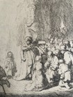 Eau-forte d'après Rembrandt van Rijn (1606-1669) La Présentation au Temple XIXe