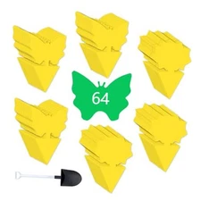 64 Pcs Sticky Traps for gnat, Yellow Stick Traps for Plants, Fungas gnat Traps 