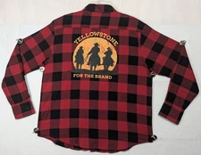 Yellowstone - Dutton Ranch - Flannel Shirt - Red / Black Long Sleeve - Size XL