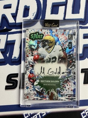 2025 Wild Card Splat Auto #SUSBAL20-MGA Matthew Golden 1/1 | eBay