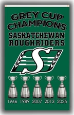Saskatchewan Roughriders Football Flag 90x150cm 3x5ft Champions Best Fans Banner