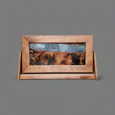 Exotic Sands William Tabar Wood Framed Sand Glitter Art Pic FOR PARTS / REPAIR 