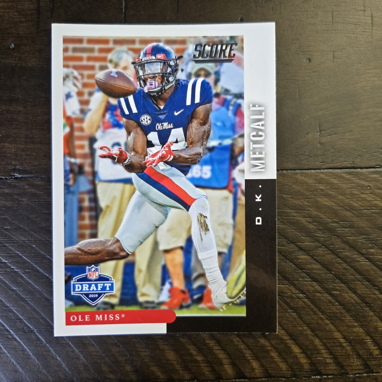 2019 Panini Score D.K. Metcalf NFL Draft Rookie RC #DFT-15 Rebels